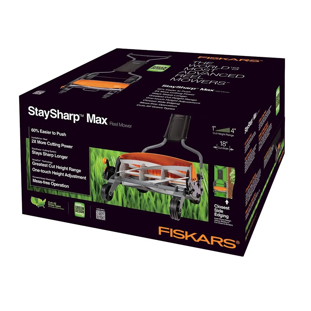 Газонокосарка та травозбірник Fiskars StaySharp Max 1001658
