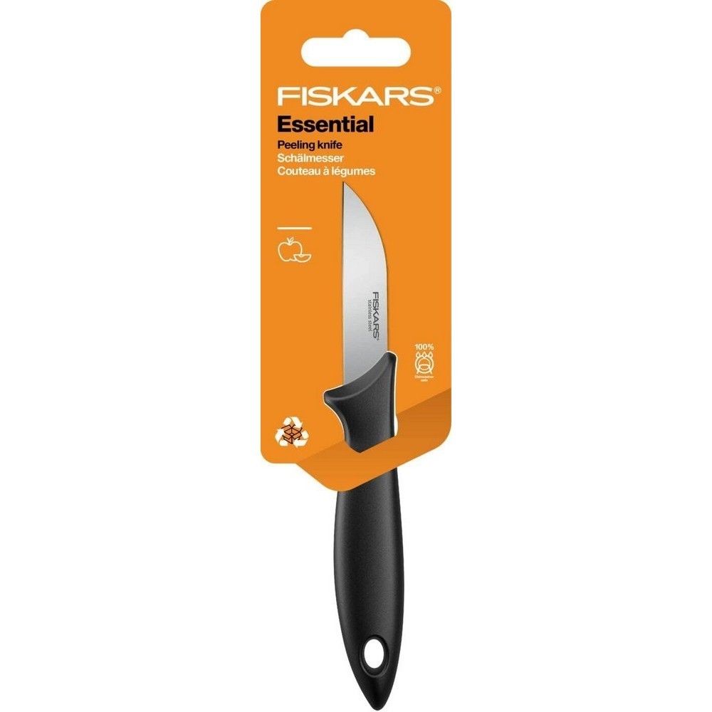 Ніж Fiskars Essential для чищення овочів 7 см Black 1065580