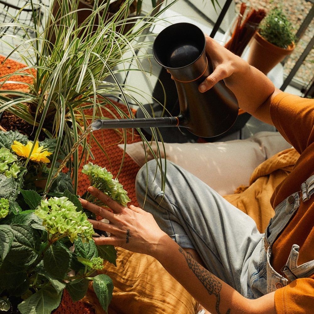 Лійка для поливу води Fiskars Solid Чорна 1071307