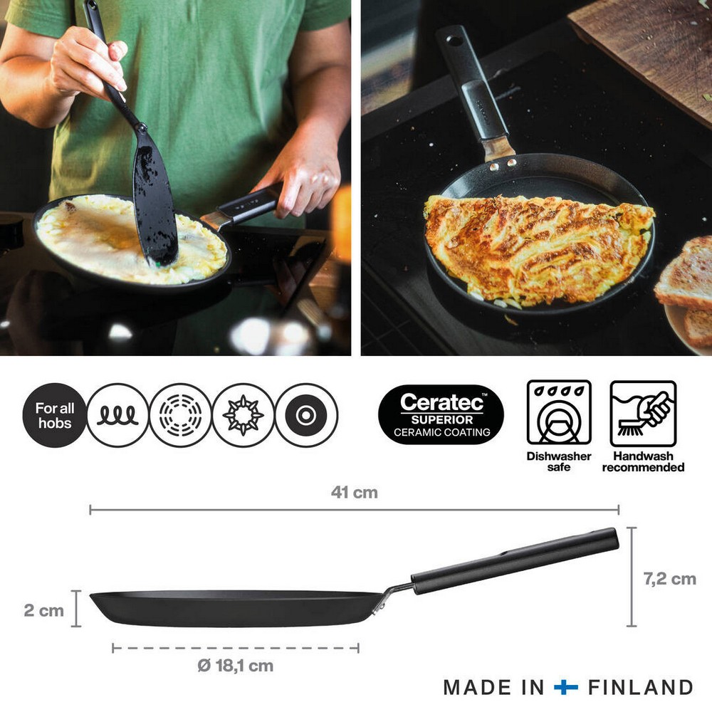 Сковорода для омлетів та млинців Fiskars Hard Face 22 см 1075522